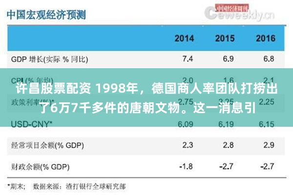 许昌股票配资 1998年，德国商人率团队打捞出了6万7千多件的唐朝文物。这一消息引