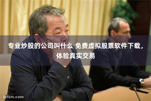 专业炒股的公司叫什么 免费虚拟股票软件下载，体验真实交易