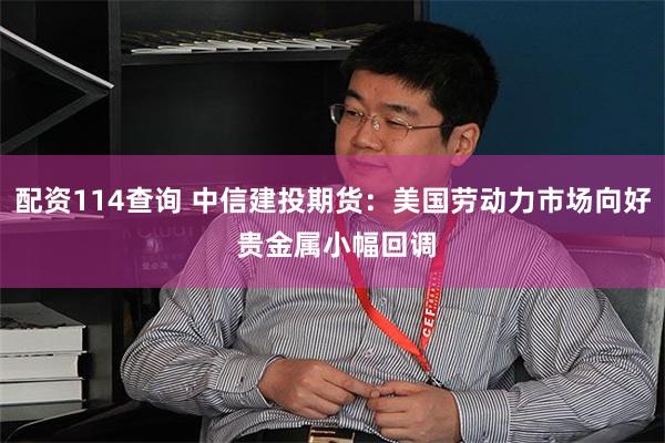 配资114查询 中信建投期货：美国劳动力市场向好 贵金属小幅回调
